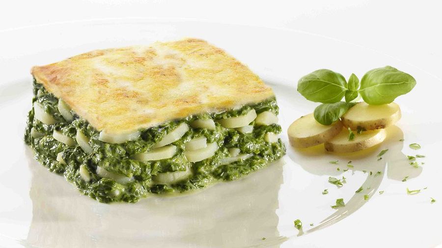 VEGANER BIO KARTOFFEL-SPINAT- AUFLAUF